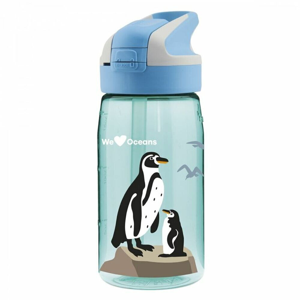 Ūdens pudele Laken Summit Penguin Zils Aquamarine (0,45 L) cena un informācija | Ūdens pudeles | 220.lv