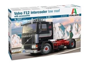 Volvo F12 Intercooler Low Roof with Accessories 1:24 ITALERI 3957 3957 cena un informācija | Konstruktori | 220.lv