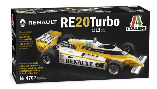 RENAULT RE 20 Turbo 1:12 ITALERI 4707 4707 цена и информация | Konstruktori | 220.lv