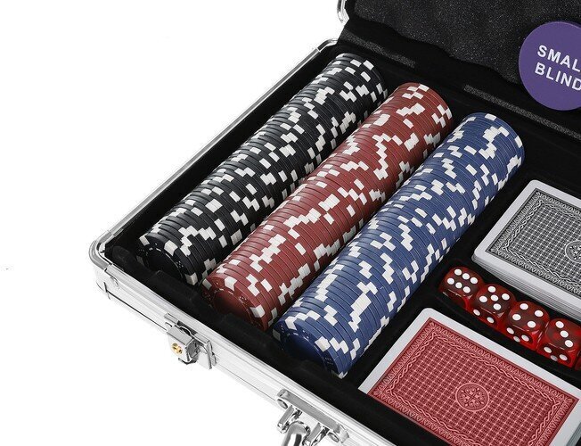 Pokers - 300 žetonu komplekts HQ koferī cena un informācija | Azartspēles, pokers | 220.lv