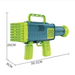 Пистолет для мыльных пузырей + жидкость для мыльных пузырей 50мл, зеленый цена и информация | Игрушки для песка, воды, пляжа | 220.lv
