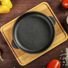 "BRIZOLL" сковорода чугунная порционная с подставкой  16х2,5 см "HoReCa" цена и информация | Cковородки | 220.lv