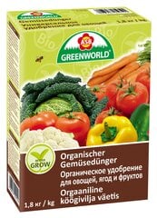 Organinės trąšos daržovėms, uogoms ir vaisiams 1,8kg cena un informācija | Beramie mēslošanas līdzekļi | 220.lv