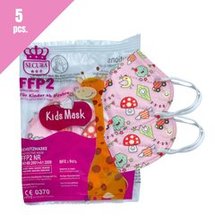 Bērnu respirators FFP2 (sejas maska), 5 gab. cena un informācija | Pirmā palīdzība | 220.lv