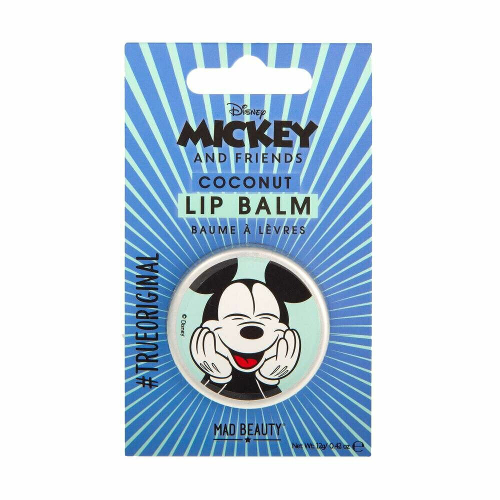 Lūpu balzams Mad Beauty Disney M&F Mickey Kokosrieksts (12 g) cena un informācija | Lūpu krāsas, balzāmi, spīdumi, vazelīns | 220.lv