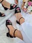Sieviešu sandales uz papēža SEASTAR, melnas. cena un informācija | Sieviešu sandales | 220.lv