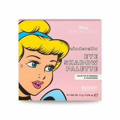 Acu ēnu palete Mad Beauty DIsney Princess Cinderelle Mini (9 x 1,1 g) цена и информация | Тушь, средства для роста ресниц, тени для век, карандаши для глаз | 220.lv