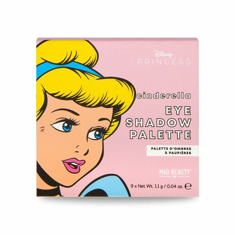 Acu ēnu palete Mad Beauty DIsney Princess Cinderelle Mini (9 x 1,1 g) цена и информация | Acu ēnas, skropstu tušas, zīmuļi, serumi | 220.lv