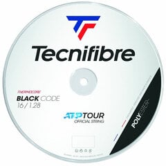 Tenisa stīgas Tecnifibre BLACK CODE 200m, 1.28mm, Melnā krāsa cena un informācija | Āra tenisa preces | 220.lv