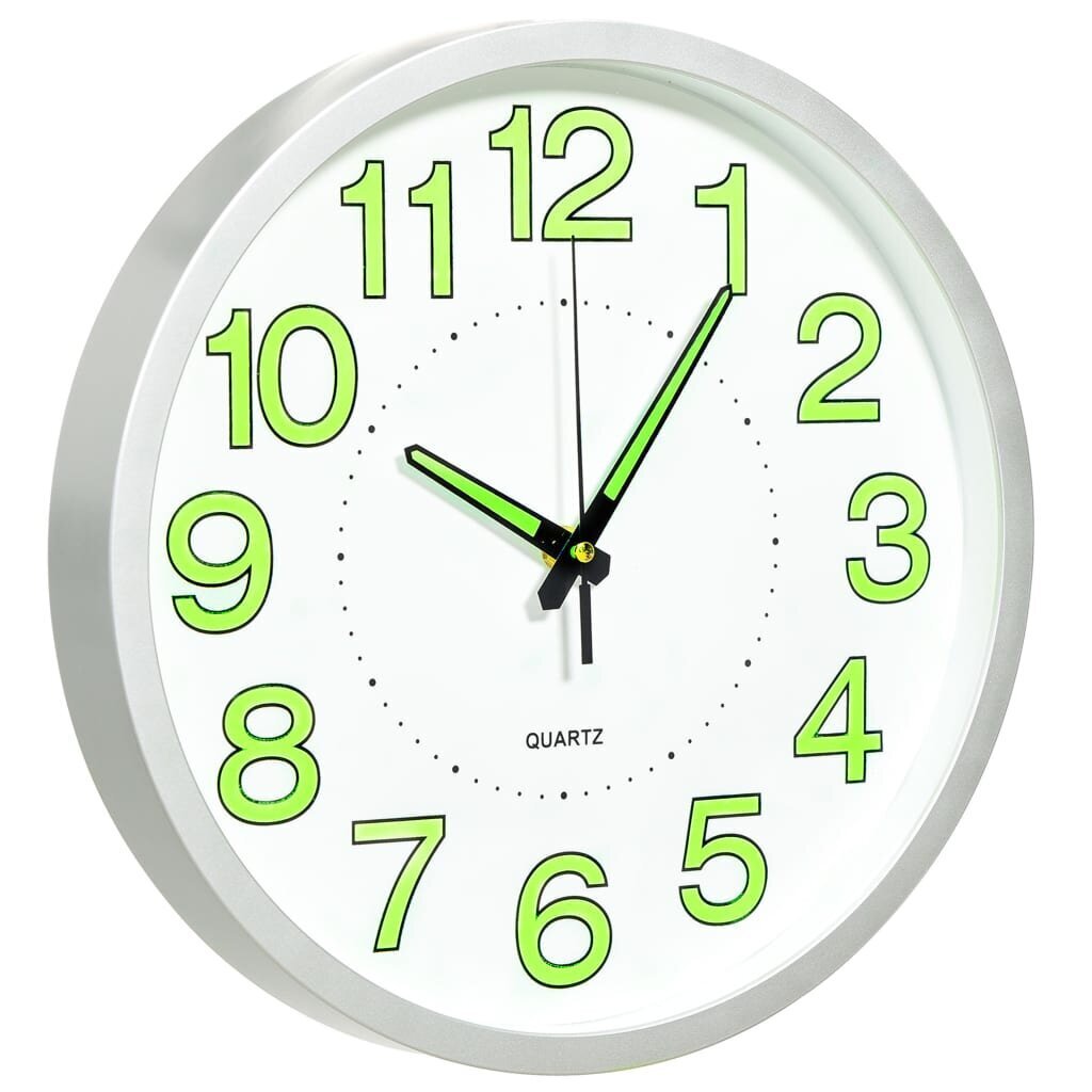 325167 vidaXL Luminous Wall Clock White 30 cm цена и информация | Pulksteņi | 220.lv