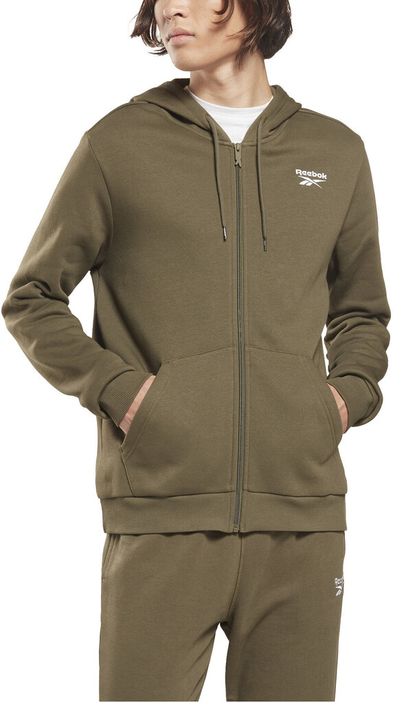 Reebok Džemperis Hoodie Ri Left Chesto Logo HG4452 HG4452, zaļš цена и информация | Vīriešu jakas | 220.lv