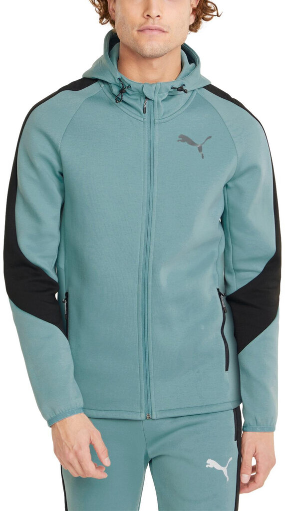 Puma Džemperis Evostripe Full-Zip Mint 847401 50 847401 50/M cena un informācija | Vīriešu jakas | 220.lv