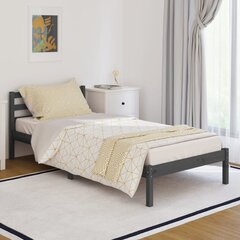 810417 vidaXL Bed Frame Solid Wood Pine 90x200 cm Grey цена и информация | Кровати | 220.lv