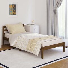 810418 vidaXL Bed Frame Solid Wood Pine 90x200 cm Honey Brown цена и информация | Кровати | 220.lv