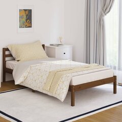 810423 vidaXL Bed Frame Solid Wood Pine 100x200 cm Honey Brown cena un informācija | Gultas | 220.lv