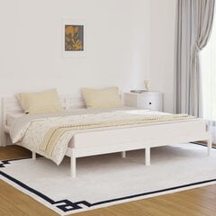 810451 vidaXL Bed Frame Solid Wood Pine 200x200 cm White цена и информация | Кровати | 220.lv