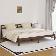 810453 vidaXL Bed Frame Solid Wood Pine 200x200 cm Honey Brown cena un informācija | Gultas | 220.lv