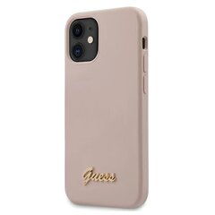 Guess GUHCP12SLSLMGLP vāciņš, piemērots iPhone 12 mini, rozā cena un informācija | Telefonu vāciņi, maciņi | 220.lv