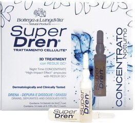 SuperDren Night Time Concentrate - koncentrāts tauku šūnu un celulīta šķelšanai, ampulas 14x5 ml cena un informācija | Vitamīni, preparāti, uztura bagātinātāji labsajūtai | 220.lv
