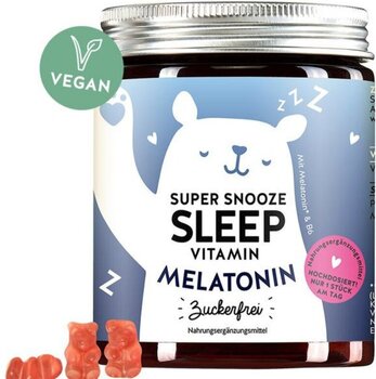 Bears With Benefits Super Snooze miega vitamīns, Melatonīns &amp; B6 60 gab cena un informācija | Vitamīni, preparāti, uztura bagātinātāji labsajūtai | 220.lv