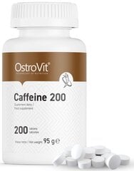 Ostrovit Caffeine 200 mg 200 tabletes цена и информация | Витамины, пищевые добавки, препараты для хорошего самочувствия | 220.lv