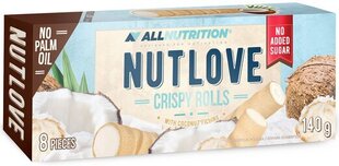 AllNutrition Nutlove Crispy Rolls 140 g, kokosrieksts cena un informācija | Funkcionālā pārtika (superēdiens) | 220.lv