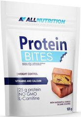 AllNutrition Protein Bites, lazdu rieksti/vaniļa, 125 g cena un informācija | Batoniņi | 220.lv