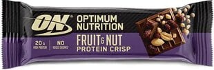 Optimum Nutrition Fruit &amp; Nut Crisp Bar 70g - zemesrieksti un rozīnes cena un informācija | Vitamīni, preparāti, uztura bagātinātāji labsajūtai | 220.lv