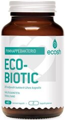 Ecosh Ecobiotic пробиотики 40 растительных капсул цена и информация | Витамины, пищевые добавки, препараты для хорошего самочувствия | 220.lv