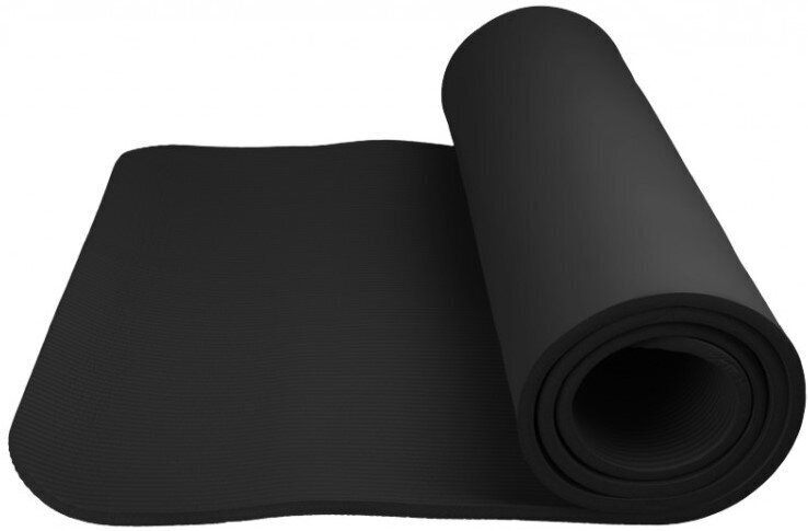 Power System Fitness yoga mat plus - vingrošanas paklājs (1 cm) - melns цена и информация | Vitamīni, preparāti, uztura bagātinātāji labsajūtai | 220.lv