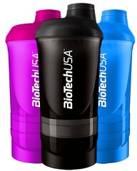 Biotech USA Shaker Wave + 600 ml (+ 250 ml + 100 ml) cena un informācija | Ūdens pudeles | 220.lv