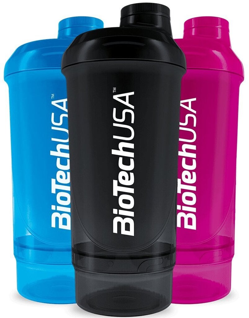 Biotech USA Wave+ Compact kratītājs 500 ml (+150 ml) cena un informācija | Ūdens pudeles | 220.lv