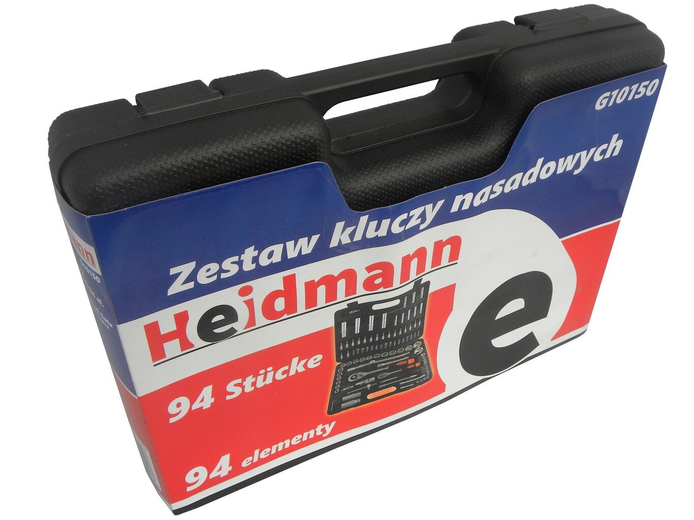 Instrumentu komplekts Heidmann G10150, 1/4", 1/2", 94 gab cena un informācija | Rokas instrumenti | 220.lv