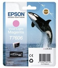 Epson T7606 Vivid Light Magenta ink 26мл цена и информация | Картриджи для струйных принтеров | 220.lv