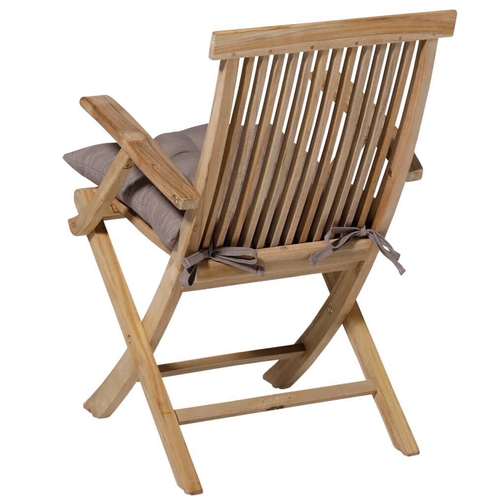 434749 Madison Seat Cushion "Panama" 46x46 cm Taupe cena un informācija | Krēslu paliktņi | 220.lv