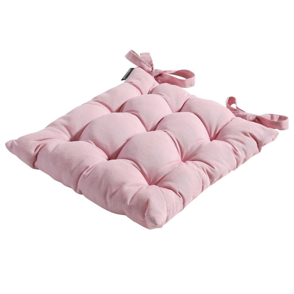 434751 Madison Seat Cushion "Panama" 46x46 cm Soft Pink цена и информация | Krēslu paliktņi | 220.lv