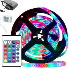 Led tape 3528 rgb 4.5m waterproof remote control set цена и информация | Светодиодные ленты | 220.lv