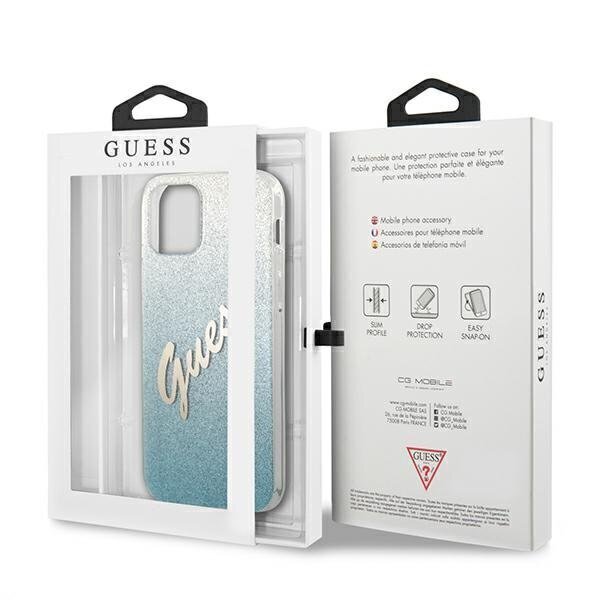 Guess GUHCP12LPCUGLSBL vāciņš, piemērots iPhone 12 Pro Max, zils цена и информация | Telefonu vāciņi, maciņi | 220.lv