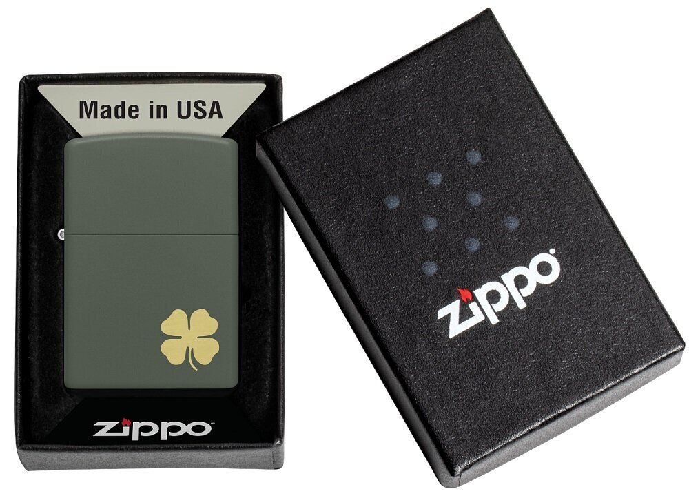 Zippo šķiltavas 49796 Four Leaf Clover cena un informācija | Šķiltavas un aksesuāri | 220.lv