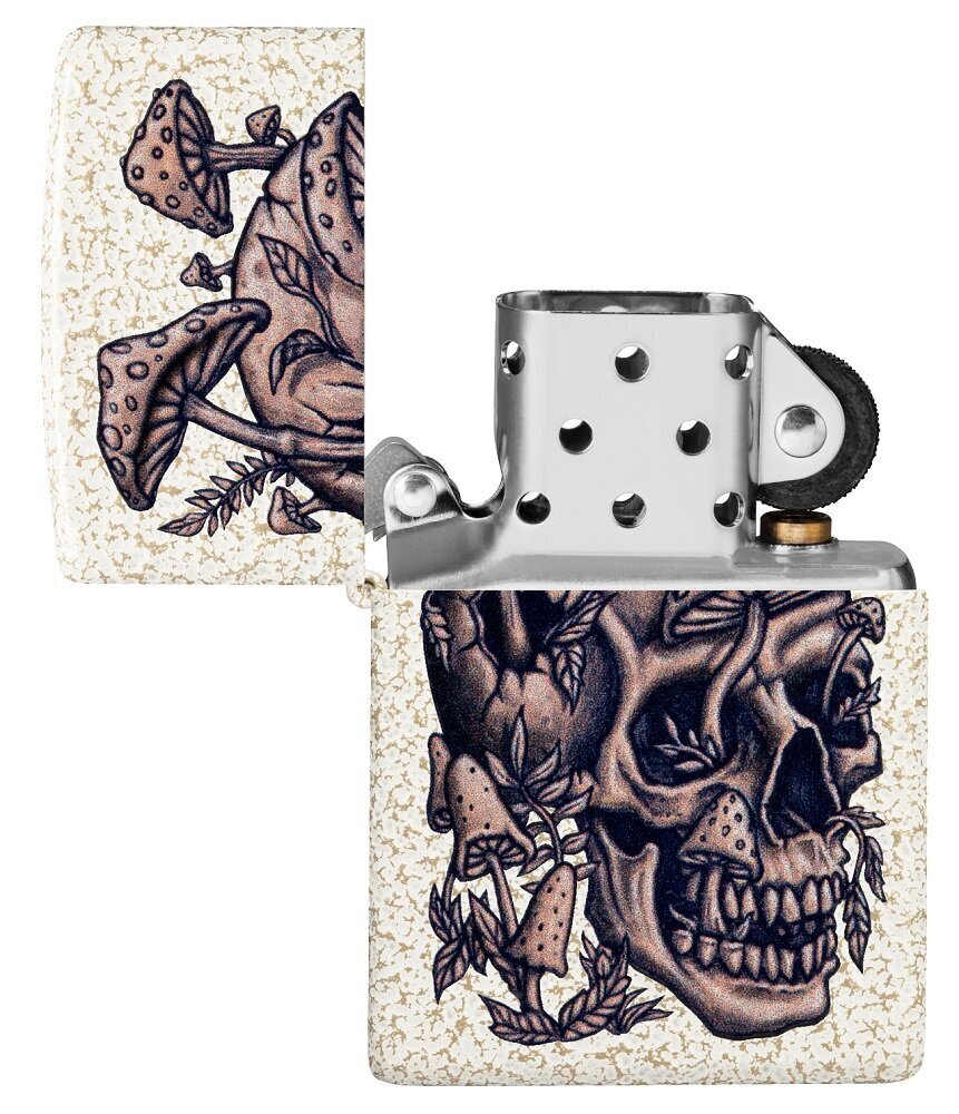 Zippo šķiltavas 49786 Skullshroom Design cena un informācija | Šķiltavas un aksesuāri | 220.lv