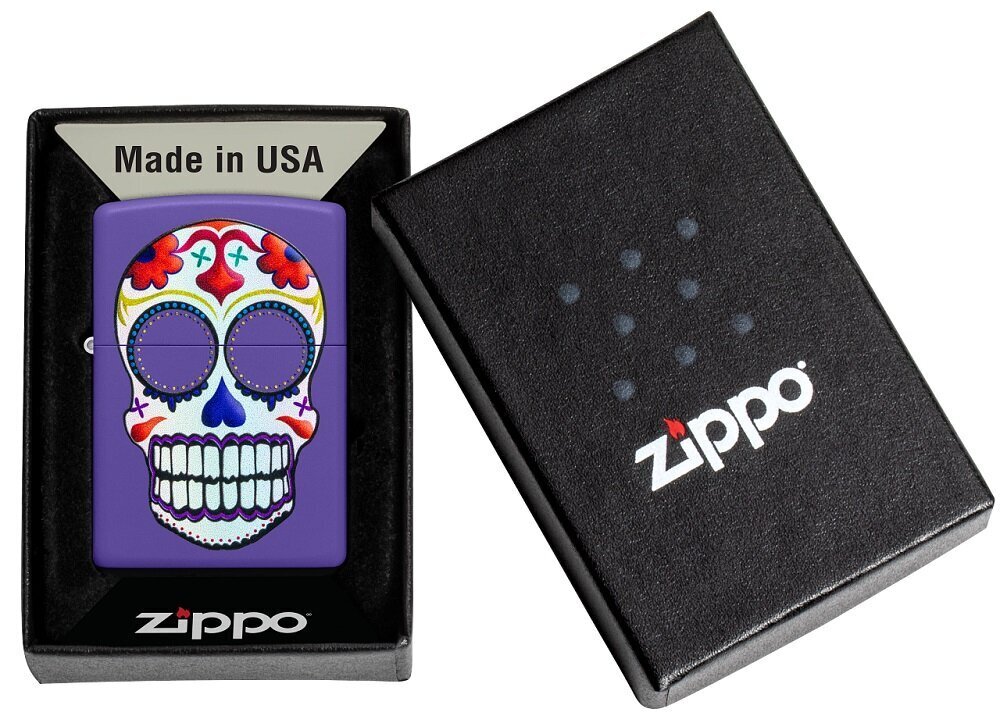 Zippo šķiltavas 49859 Sugar Skull Design cena un informācija | Šķiltavas un aksesuāri | 220.lv