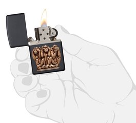 Zippo šķiltavas 29409 Three Monkeys cena un informācija | Šķiltavas un aksesuāri | 220.lv