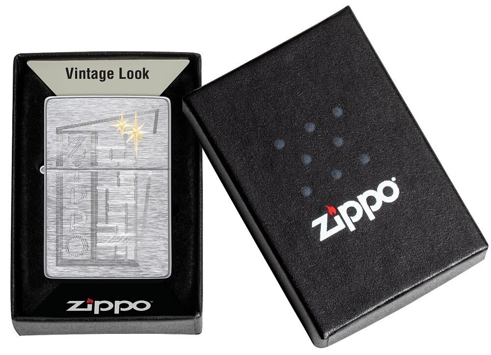 Zippo šķiltavas 49801 Retro Zippo Design цена и информация | Šķiltavas un aksesuāri | 220.lv