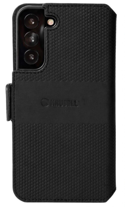 Krusell Leather Phone Wallet, piemērots Samsung Galaxy S22+, melns cena un informācija | Telefonu vāciņi, maciņi | 220.lv