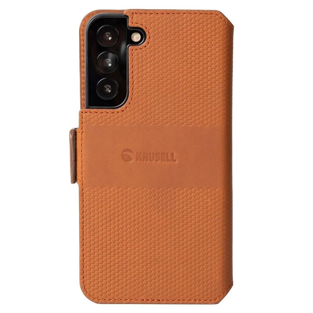 Krusell Leather Phone Wallet, piemērots Samsung Galaxy S22+, brūns cena un informācija | Telefonu vāciņi, maciņi | 220.lv