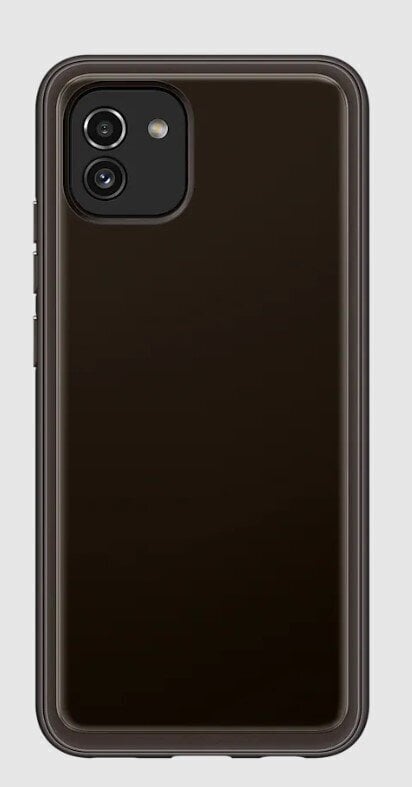 Samsung Galaxy A03 mīksts caurspīdīgs vāciņš melns EF-QA036TBEGEU cena un informācija | Telefonu vāciņi, maciņi | 220.lv