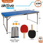 Ping-Ponga galds (160x80cm) ar raketēm, bumbiņām un sietu, Active cena un informācija | Galda tenisa galdi un pārklāji | 220.lv