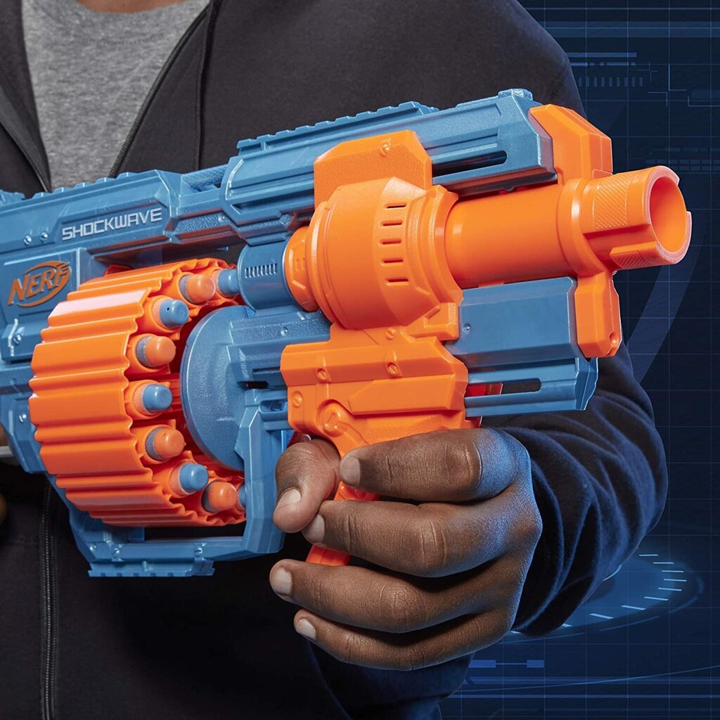 Spēļu ierocis - Hasbro Nerf Elite 2.0 Shockwave RD-15 (E9527) - eko kartona iepakojums cena un informācija | Rotaļlietas zēniem | 220.lv