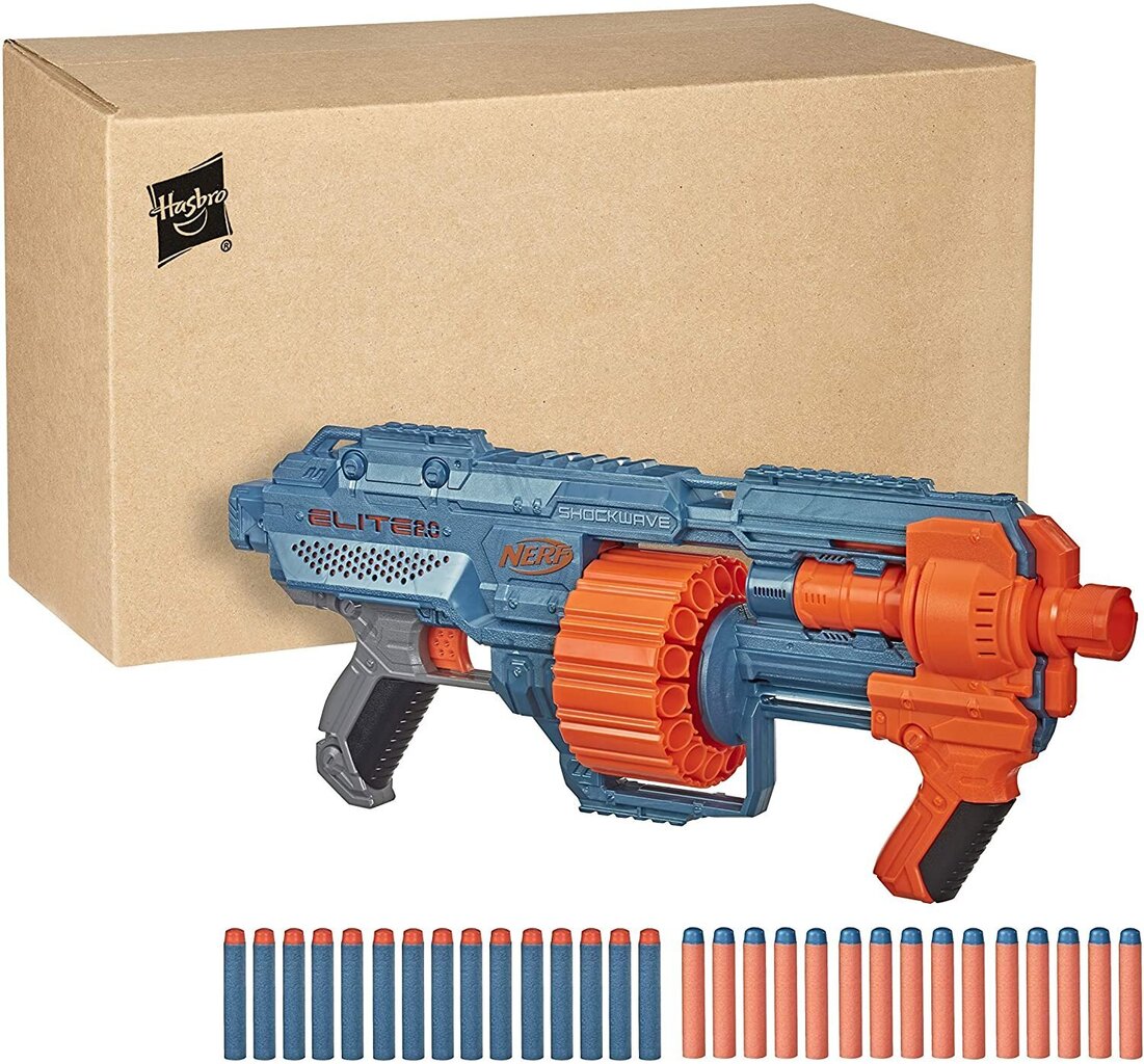 Spēļu ierocis - Hasbro Nerf Elite 2.0 Shockwave RD-15 (E9527) - eko kartona iepakojums cena un informācija | Rotaļlietas zēniem | 220.lv