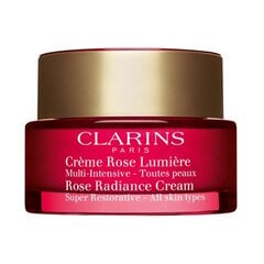 Atjaunojošs sejas krēms Clarins Rose Radiance, 50 ml cena un informācija | Sejas krēmi | 220.lv